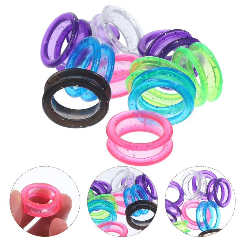 Trimming Scissor Set - 12PCS Silicone Finger Rings Hair Scissors