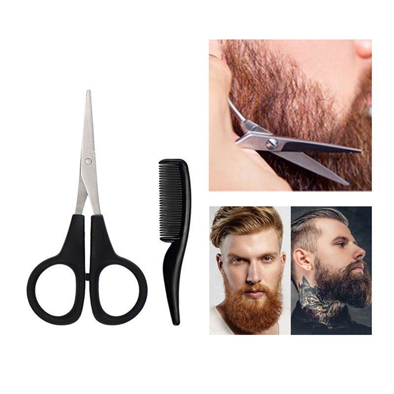 New Mens Beard Mustache Comb N - Trimming Scissor Set recension och pris