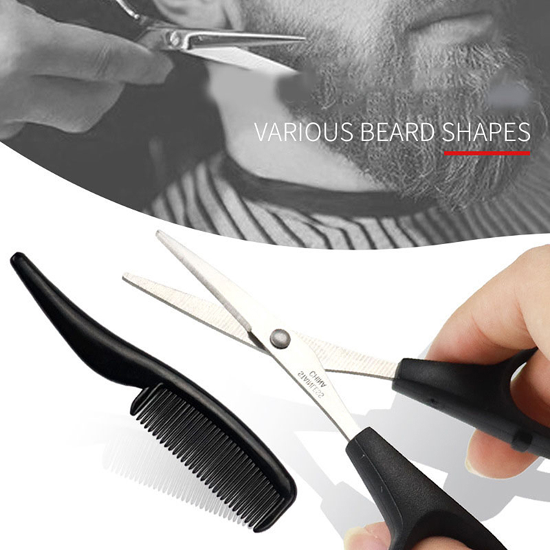 New Mens Beard Mustache Comb N - Trimming Scissor Set recension och pris