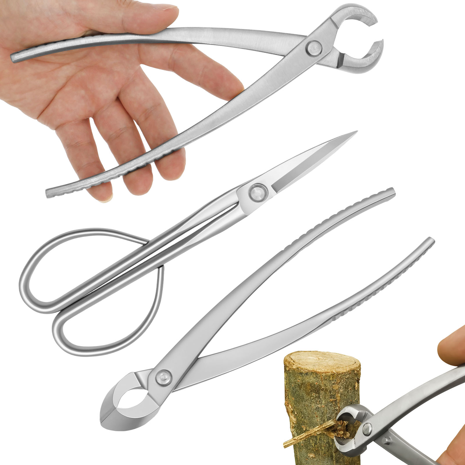 3 Pcs Bonsai Tool Set with Kno - Trimming Scissor Set recension och pris