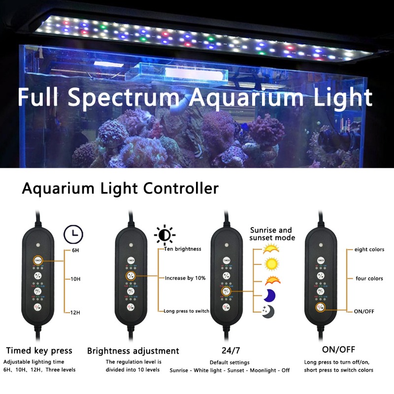 LED Fish Tank Light Full Spect - Aquarium Plant Light recension och pris